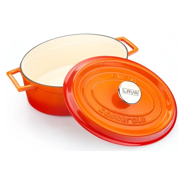 Lava Edition Oval Turuncu 23x29 Cm Döküm Tencere - Görsel 4