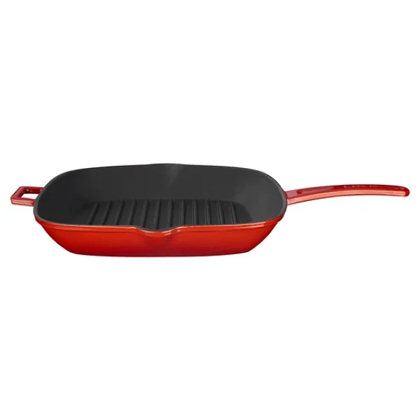 Lava Lv P Gt 2828 K0 R Döküm 28x28 Cm Metal Saplı Kırmızı Izgara Tava - Görsel 3