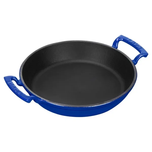 Lava Yuvarlak Yekpare Kulplu Mavi 24 Cm Demir Döküm Sahan - Görsel 6