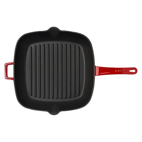 Lava Lv P Gt 2828 K0 R Döküm 28x28 Cm Metal Saplı Kırmızı Izgara Tava - Görsel 4