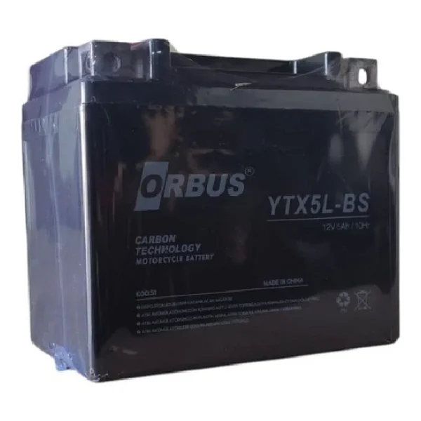 Orbus 12v 5ah Alçak Motosiklet Aküsü Ebatlar: 113x68x105 - Görsel 6