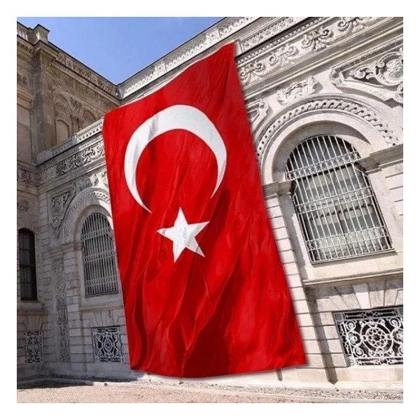 Türk Bayrağı 500x750 Cm (Raşel) Kumaş - Görsel 3