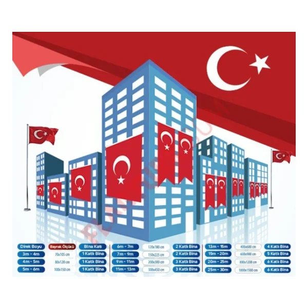 Türk Bayrağı 200x300 Cm Raşel Kumaş - Görsel 6