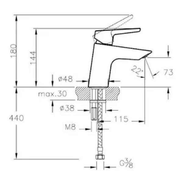 Artema Marin S A42456 Lavabo Bataryası - Görsel 4
