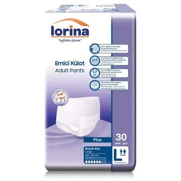 Lorina Emici Külot Büyük Boy L 30'lu 4 Adet Hasta Bezi - Görsel 6