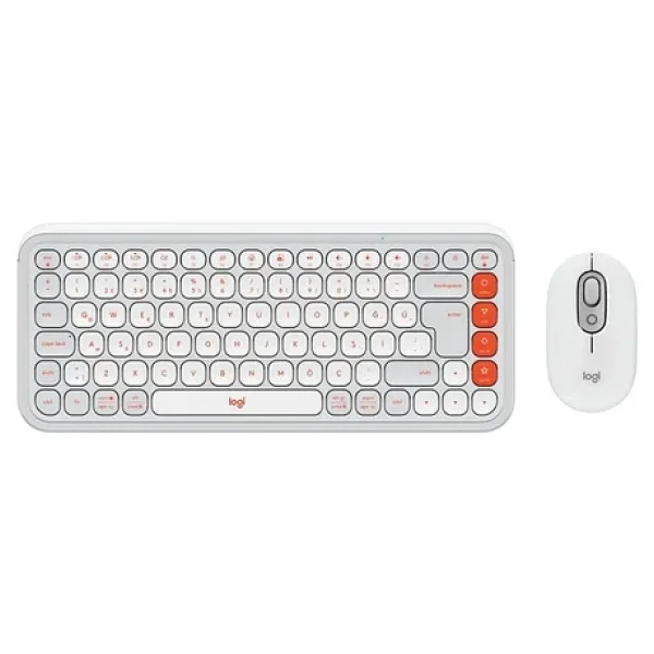 Logitech Pop Icon Combo 920-013076 Beyaz Kablosuz Klavye Mouse Seti - Görsel 7