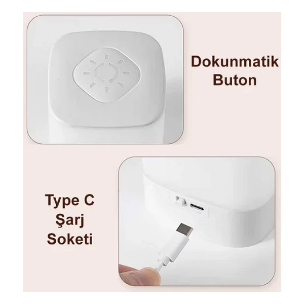 Greentech Masaüstü Şarjlı LED Aydınlatma - Gece Lambası / Gt-Cl09 - Görsel 6