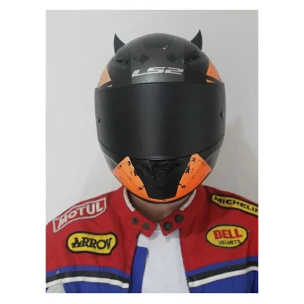 Kask Boynuz Süsü Aksesuarı Takım Siyah Kask Boynuzu - Görsel 4