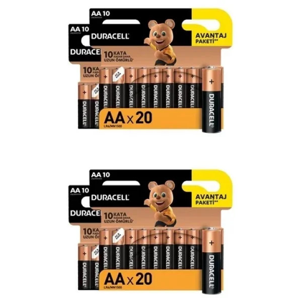 Duracell Lr6/Mn1500 20'li 2 Adet Alkalin Aa Kalem Pil - Görsel 3
