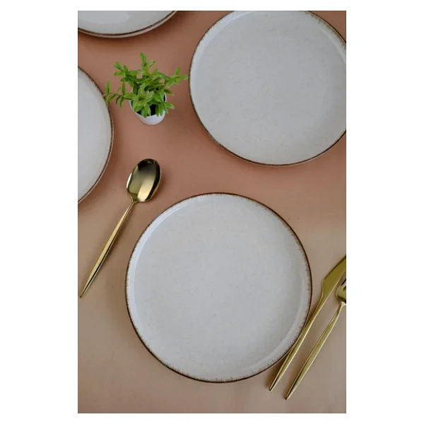 Kütahya Porselen Moderna Servis Tabağı Tarçın 24cm 2 Li Çok Renkli - Görsel 5