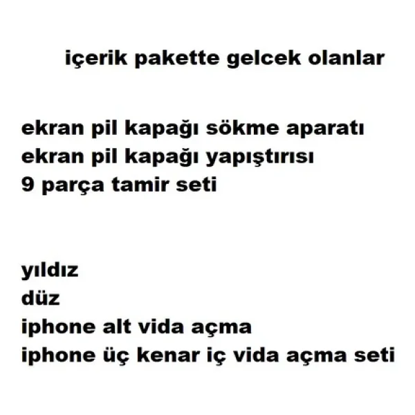 Tornavida Seti Tamir Seti + B-7000 Yapıştırıcı Ayırıcı Pena - Görsel 4