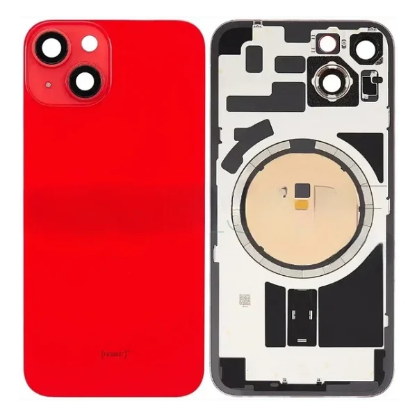 iPhone 14 Plus Full Arka Kapak Orijinal Arka Kemere Lensli (Cam) Kırmızı - Görsel 3