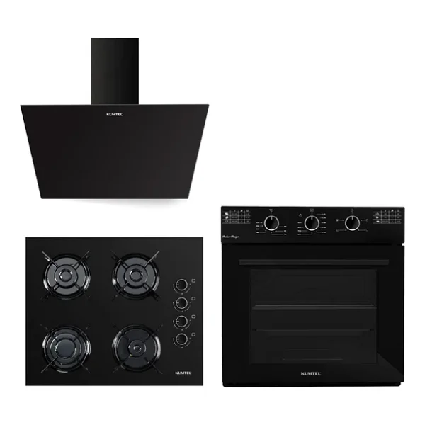 Kumtel Italian Design Plus Cam Ankastre Set - Siyah - Görsel 3