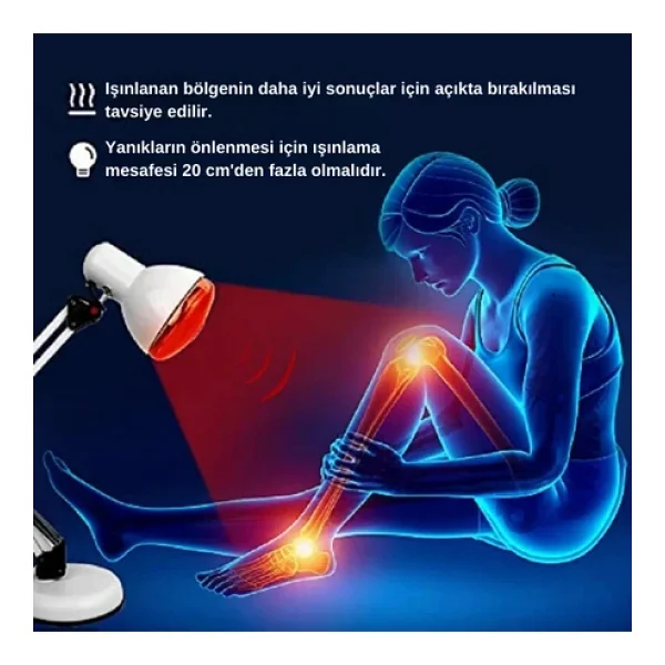 (8 Adet) Ledvance 250w Kızılötesi (İnfrared) Isıtıcılı Hayvan Isıtma Ve Fizik Tedavi Lambası (Kırmızı Işık) E27 (Kalın Duy) - Görsel 6