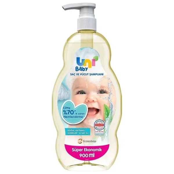Uni Baby Saç Ve Vücut Şampuanı 900 Ml 6 Adet - Görsel 4