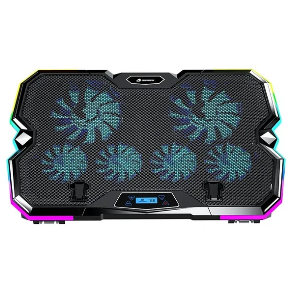 Gamebooster GB-Ns10 Hurricane RGB 6 Fanlı USB 2.0 17" Laptop Soğutucu - Görsel 8