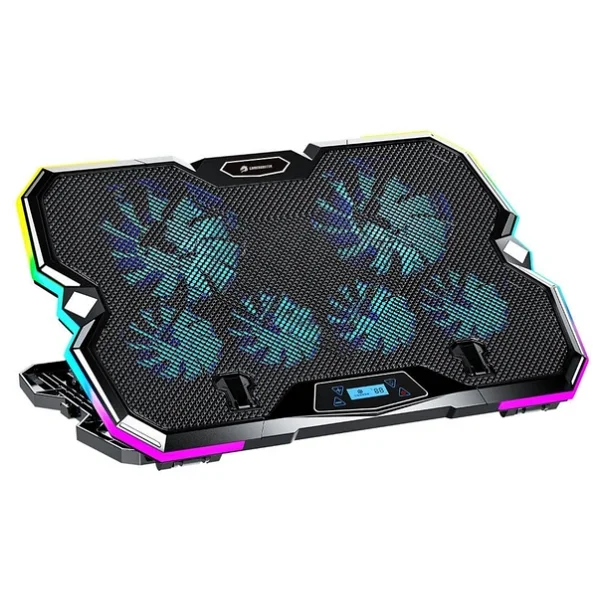 Gamebooster GB-Ns10 Hurricane RGB 6 Fanlı USB 2.0 17" Laptop Soğutucu - Görsel 9