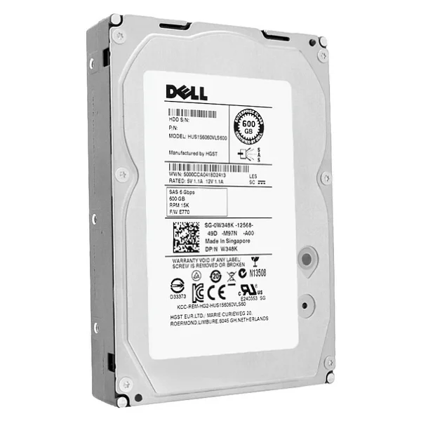 Dell Enterprise 600gb 15k 6g Sas 3.5" Harddisk Hus156060vls600 W348k 0b33078 - Görsel 3