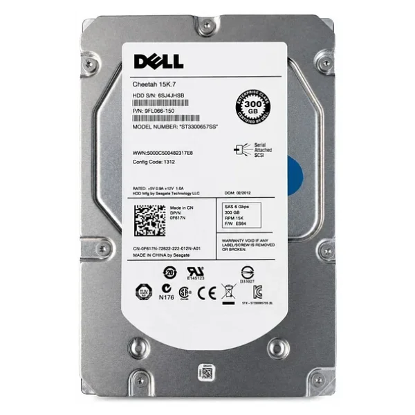 Dell Enterprise 300gb 15k 6g Sas 3.5" Harddisk Dp/N 0f617n 9fl066-150 - Görsel 4