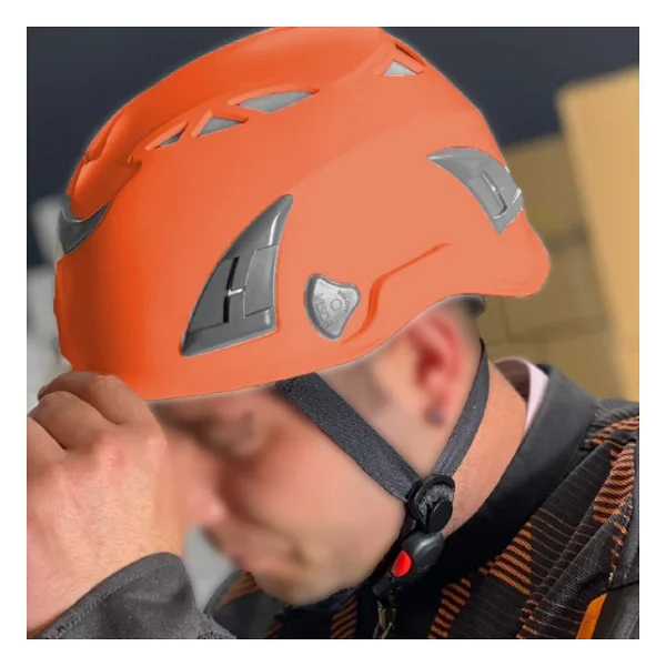 Dağcı Tırmanma Bareti Turuncu Renk Baş Koruyucu Kask Ce En12492 Sertifikalı 51-62 Cm Ayarlanabilir - Görsel 2