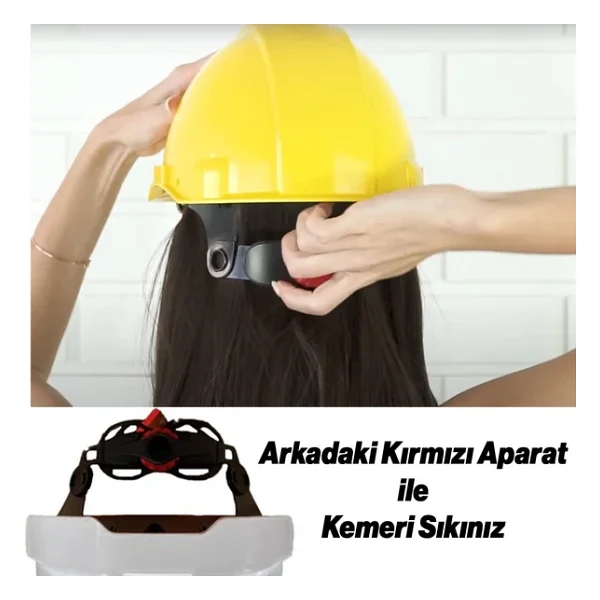 Dağcı Tırmanma Bareti Turuncu Renk Baş Koruyucu Kask Ce En12492 Sertifikalı 51-62 Cm Ayarlanabilir - Görsel 4