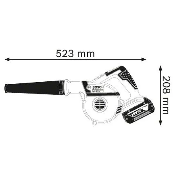 Bosch Gbl 18v-120 Tek Akülü 5 Ah Üfleme Makinesi - Görsel 7