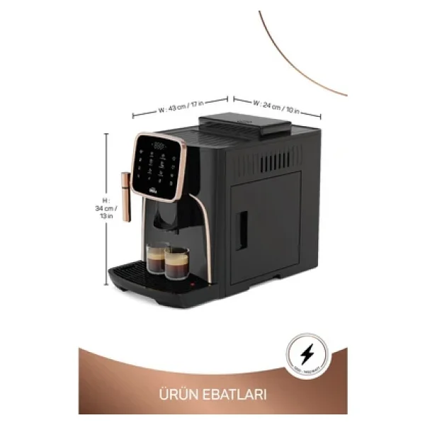 Arzum Okka Pro Ok0030-04 Bakır Tam Otomatik Espresso Makinesi - Görsel 4