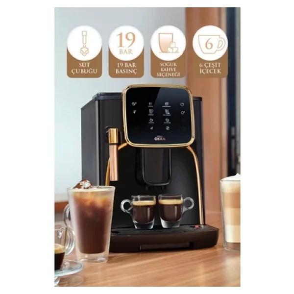 Arzum Okka Pro Ok0030-04 Bakır Tam Otomatik Espresso Makinesi - Görsel 6