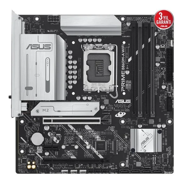 Asus Prıme B860m-A Wi-Fi 4x DDR5 Dp/Hdmı 2x M.2 1x 2.5glan/Wi-Fi/BT Usb3.2 1851p Anakart - Görsel 6