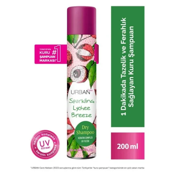 Urban Care Sparkling Lychee Breeze 200 Ml Kuru Şampuan - Görsel 3
