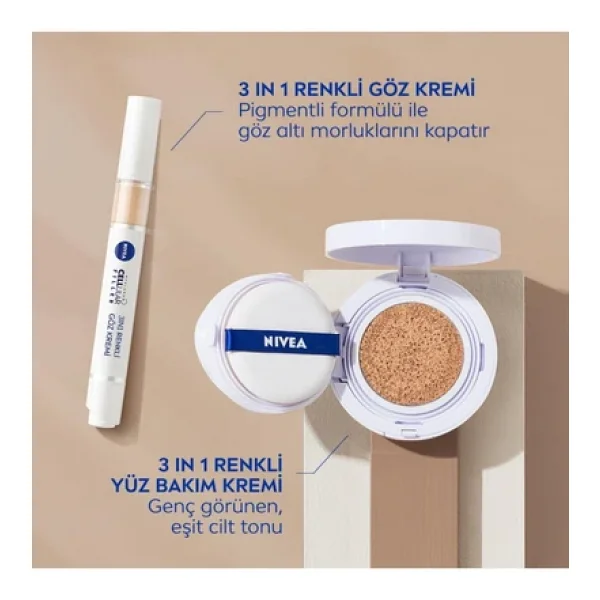Nivea Cellular Expert Finish 3 İn 1 Cushion 15 Faktör Renkli Yüz Bakım Kremi 15 Ml - Görsel 8