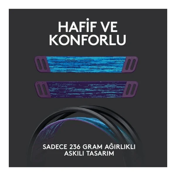 Logitech G535 Lightspeed Kablosuz Kulak Üstü Oyuncu Kulaklığı - Görsel 5