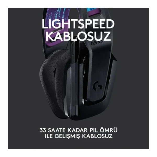 Logitech G535 Lightspeed Kablosuz Kulak Üstü Oyuncu Kulaklığı - Görsel 4