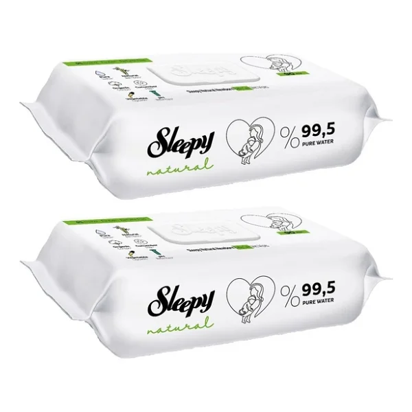 Sleepy Natural Yenidoğan 90 Yaprak 2'li Paket Islak Mendil - Görsel 4