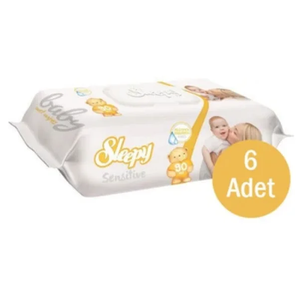 Sleepy Sensitive 90 Yaprak 6'lı Paket Islak Mendil - Görsel 4