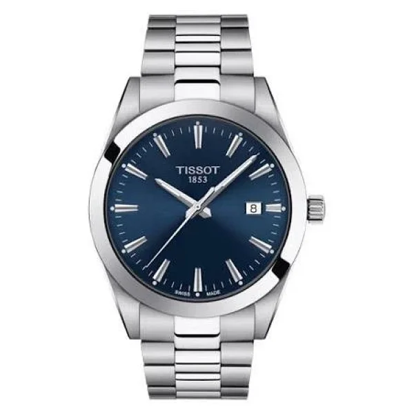 Tissot Gentleman T127.410.11.041.00 Çelik Kordon Mavi Erkek Kol Saati - Görsel 5