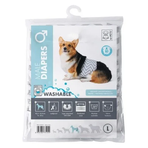 M-Pets Erkek Köpekler İçin Yıkanabilir Külot (L) - Görsel 5