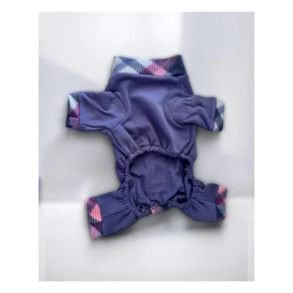 Monogram Purp Polar Kedi Tulum Pijama - Görsel 8
