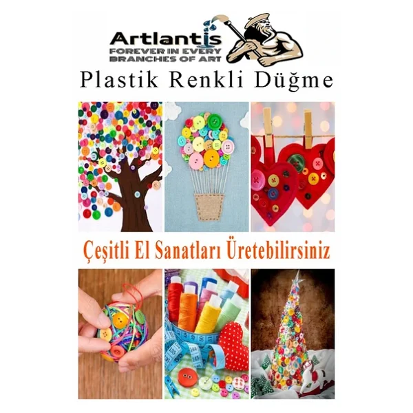 Renkli Düğme Plastik 1.2cm 150 Li 1 Paket 12 Mm Plastik Renkli Düğme Dikiş Parlak Yuvarlak 4 Delikli Düğme Etkinlik Okul - Görsel 5
