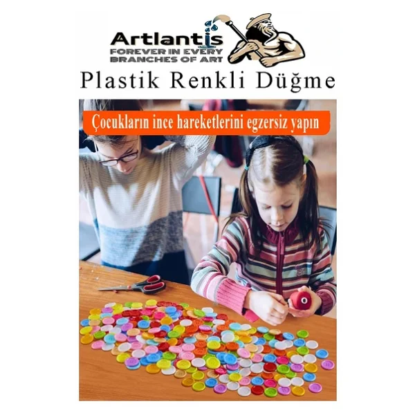 Renkli Düğme Plastik 1.2cm 150 Li 1 Paket 12 Mm Plastik Renkli Düğme Dikiş Parlak Yuvarlak 4 Delikli Düğme Etkinlik Okul - Görsel 6
