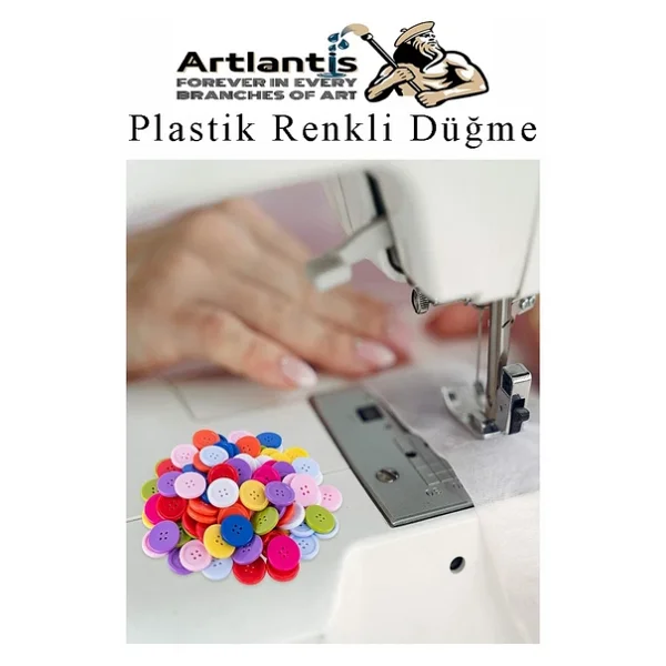 Renkli Düğme Plastik 1.2cm 150 Li 1 Paket 12 Mm Plastik Renkli Düğme Dikiş Parlak Yuvarlak 4 Delikli Düğme Etkinlik Okul - Görsel 7