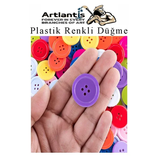 Renkli Düğme Plastik 1.2cm 150 Li 1 Paket 12 Mm Plastik Renkli Düğme Dikiş Parlak Yuvarlak 4 Delikli Düğme Etkinlik Okul - Görsel 9
