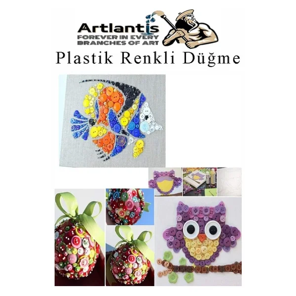 Renkli Düğme Plastik 1.2cm 150 Li 1 Paket 12 Mm Plastik Renkli Düğme Dikiş Parlak Yuvarlak 4 Delikli Düğme Etkinlik Okul - Görsel 8