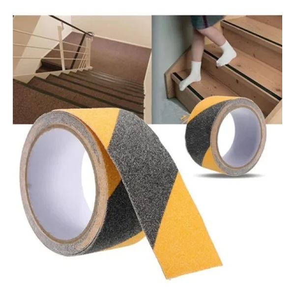 50 Mm X 15 M Kaydırmaz Bant Starline Sarı-Siyah X 5 Adet - Görsel 2