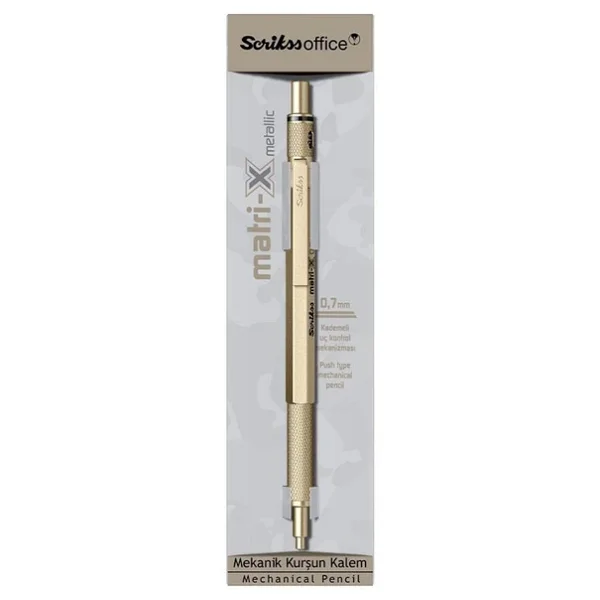 Scrikss Matri-X Metalik Altın 0.7 Mm Versatil Uçlu Kalem - Görsel 6