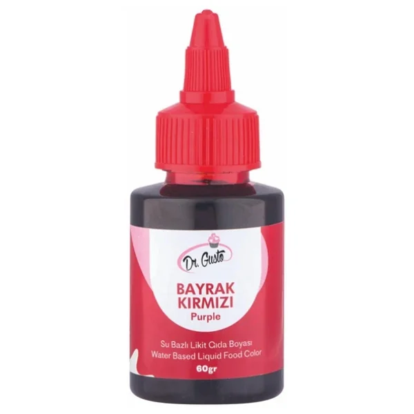 Dr. Gusto Su Bazlı Likit Kırmızı Gıda Boyası 60 Gr - Görsel 2