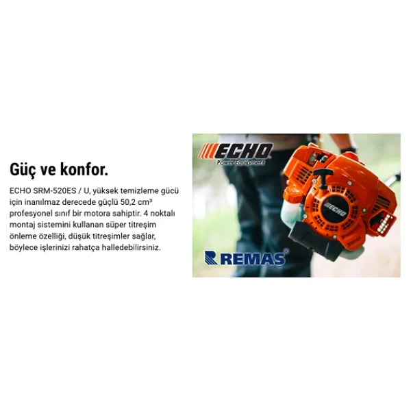 Echo Srm 520 Es 2.9 Hp Benzinli Yan Tırpan - Görsel 6