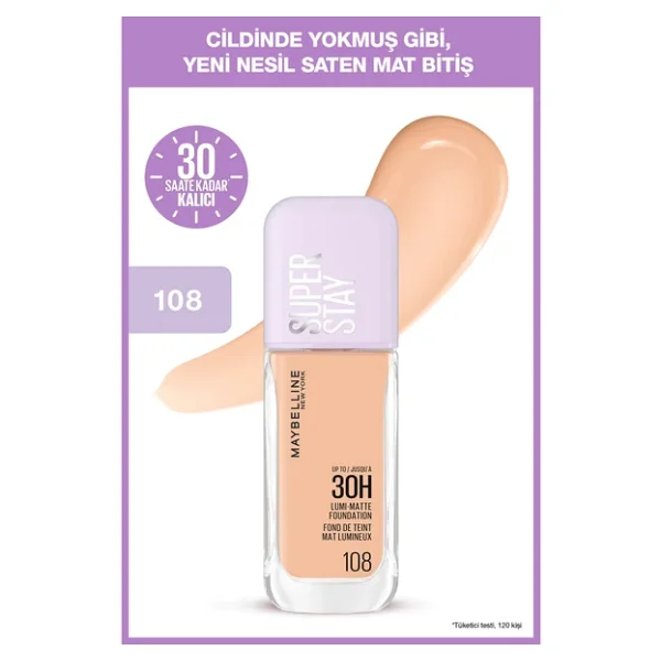 Maybelline New York Super Stay Lumi Matte 108 30 Ml Likit Fondöten - Görsel 5
