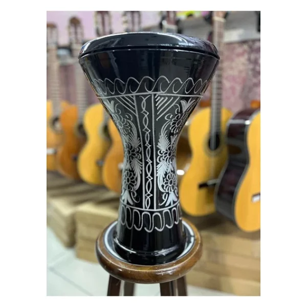Vatan 3029s Erzincan Işlemeli Siyah Döküm Darbuka - Görsel 4