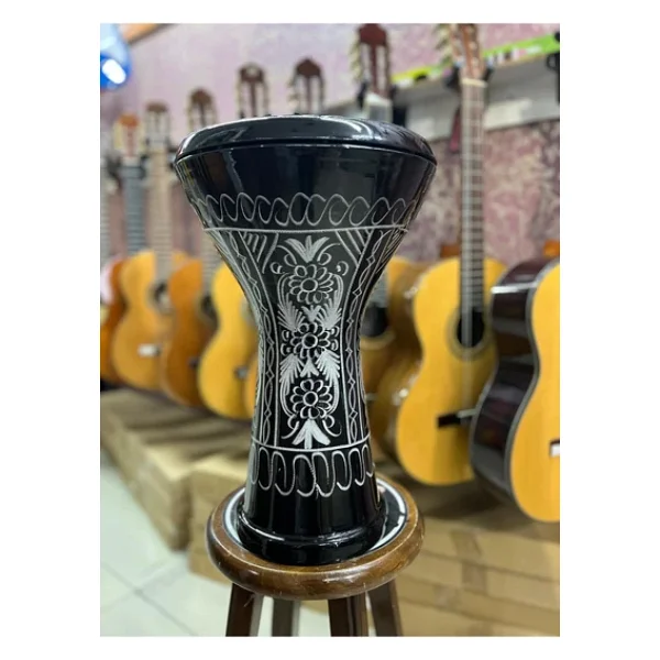 Vatan 3029s Erzincan Işlemeli Siyah Döküm Darbuka - Görsel 3